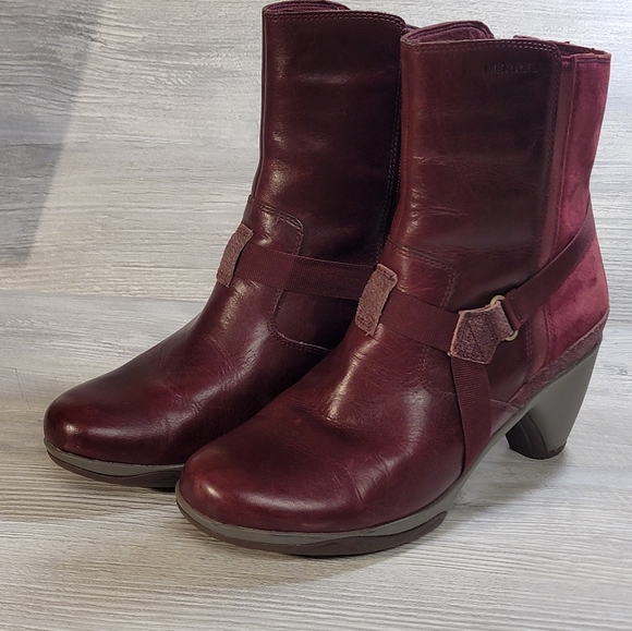 Merrell Women's Dark Red Ankle Boots - Picture 2 of 11